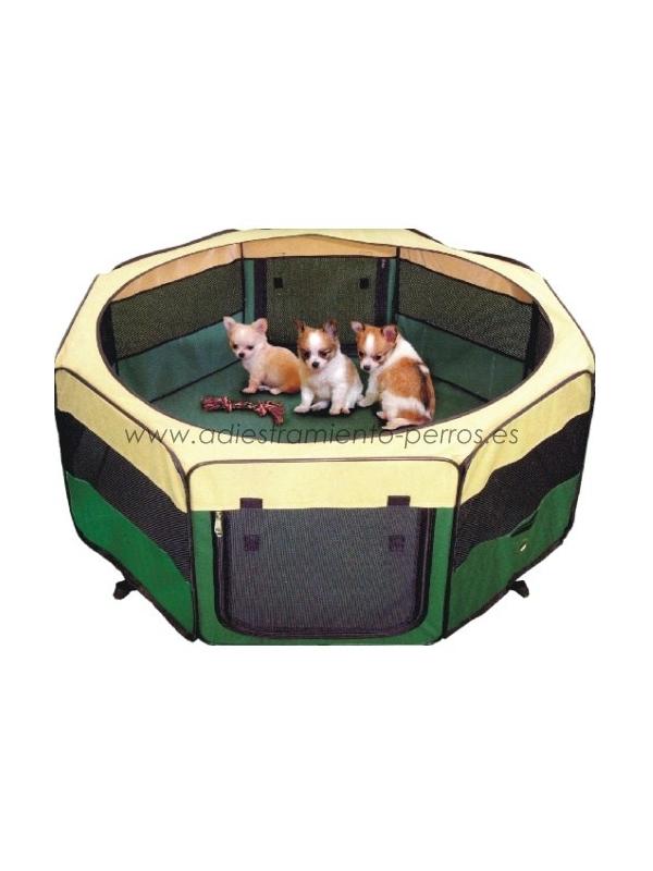 Parque plegable de loneta ideal para cachorros - adiestramiento-perros